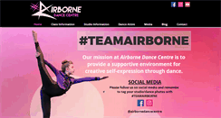 Desktop Screenshot of airbornedancecentre.com