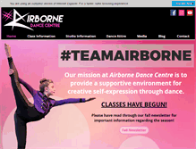 Tablet Screenshot of airbornedancecentre.com
